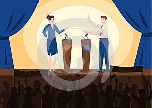 Debates Flat Illustration photo