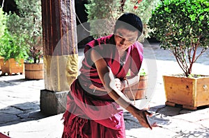 Debating monks in Tibet