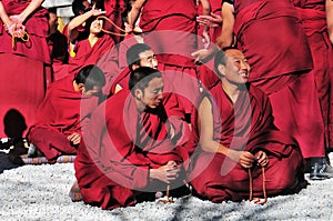 Debating monks in Tibet