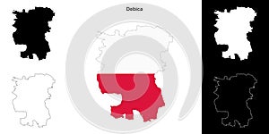 Debica outline map