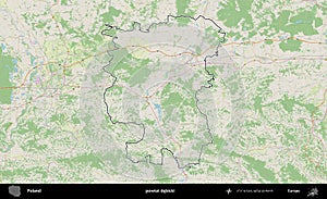 Debicki outlined, Poland County. Topographic German