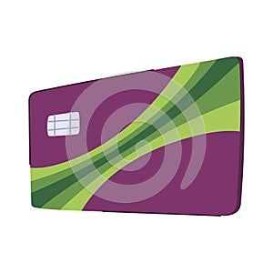 debit credit card cartoon vector illustration