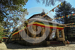 Debre Berhan Selassie Church in Gondar, Ethiopia photo