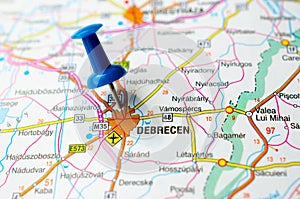 Debrecen on map