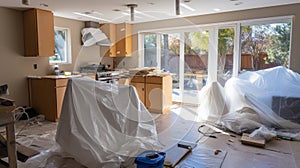 debris kitchen remodel in progress