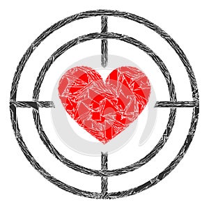 Debris Mosaic Love Target Icon