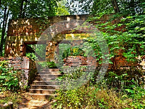 Debris of Wolfschanze in Gierloz in Masuria in Poland