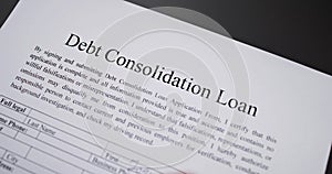 Debt Consolidation Loan Form