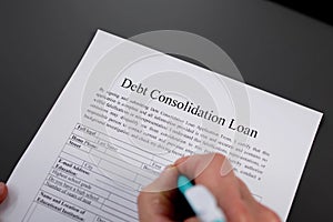 Debt Consolidation Loan Form