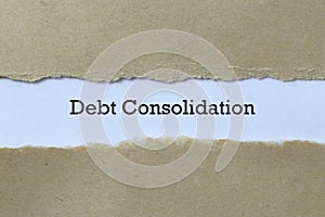 Debt consolidation on paper