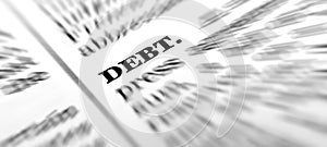 Debt Definition in Book or Dictionary