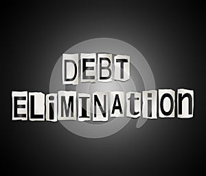 Debt elimination concept.