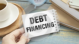 financing is shown on the business photo using the text