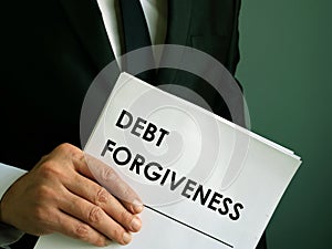 Debt forgiveness agreement that the businessman holds