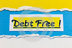 Debt free money finance debt financial credit payment success