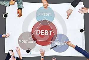 Debt Mortgage Credit Currency Financial Transaction Concept