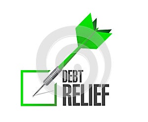 debt relief check mark illustration design