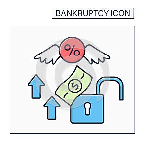 Debt relief color icon