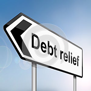 Debt relief concept.