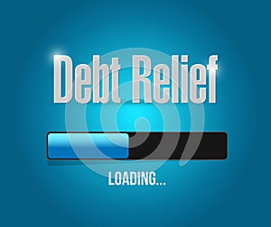 debt relief loading bar illustration design
