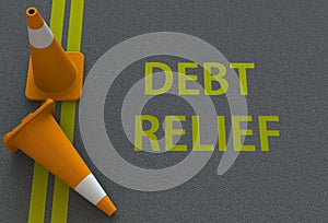 Debt relief, message on the road