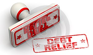 Debt relief. Seal and imprint
