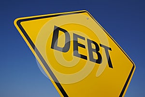 Debt Road Sign