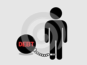 Debtor as prisoner - man is limited to move because of financial debt.