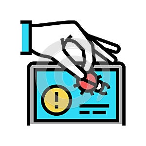 debug fixing color icon vector illustration