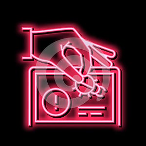 debug fixing neon glow icon illustration