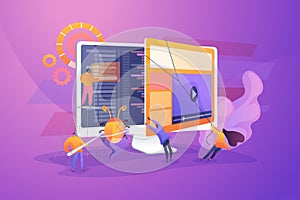 Software testing concept vector illustration