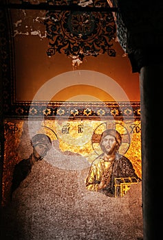 Hagia Sophia extraordinary interior Jesus Christ Pantocrator, De