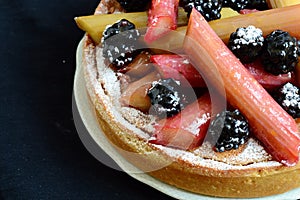 A decadent fruit tart