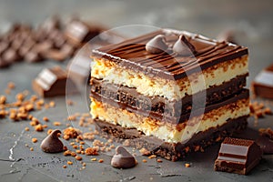 Decadent Nanaimo Bars: Layers of Bliss. Concept Nanaimo Bars, Dessert Recipes, Chocolate Treats,