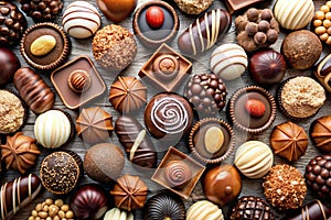 Decadent Praline Chocolate Sweets Background