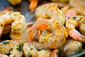 Decadent sauteed seasoned shrimp