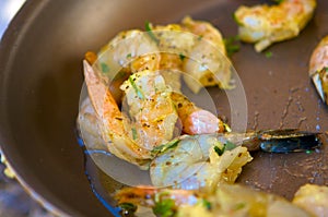 Decadent sauteed shrimp