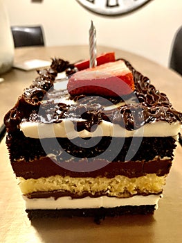 The perfect chocolate birthday cake photo
