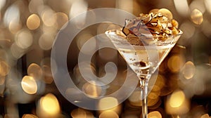 Decadent Truffle Martini. A lavish truffle martini takes center stage, its creamy froth topped with delicate chocolate