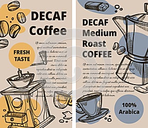 Decaf coffee, arabica medium roast cafe shops