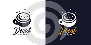 Decaf coffee logo