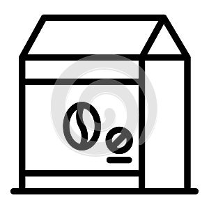 Decaf coffee pack icon, outline style