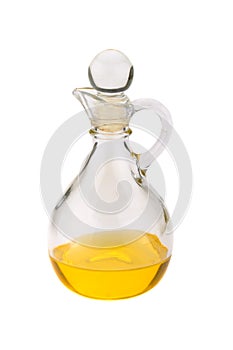 Decanter glass with oil