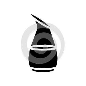 decanter merlot wine glass glyph icon vector illustration