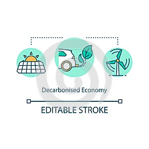 Decarbonised economy concept icon