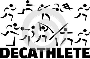 Decathlete icon set
