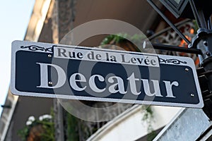 Decatur Street Sign in New Orleans photo