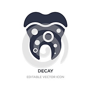 decay icon on white background. Simple element illustration from Dentist concept