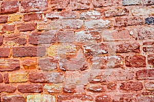 Decayed Brick Wall Texture Background