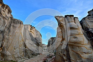 Decayed granite stone and canyon